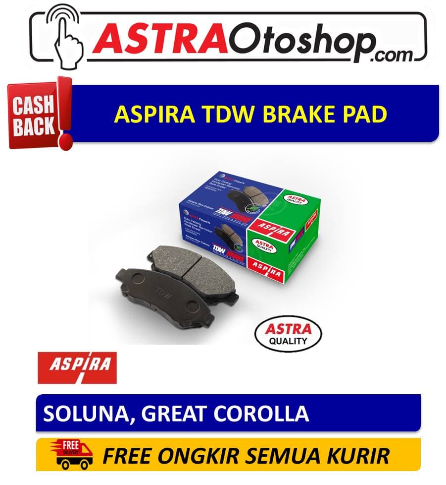 [Produk C] Brake Pad Aspira TDW untuk Mobil: SOLUNA, GREAT COROLLA