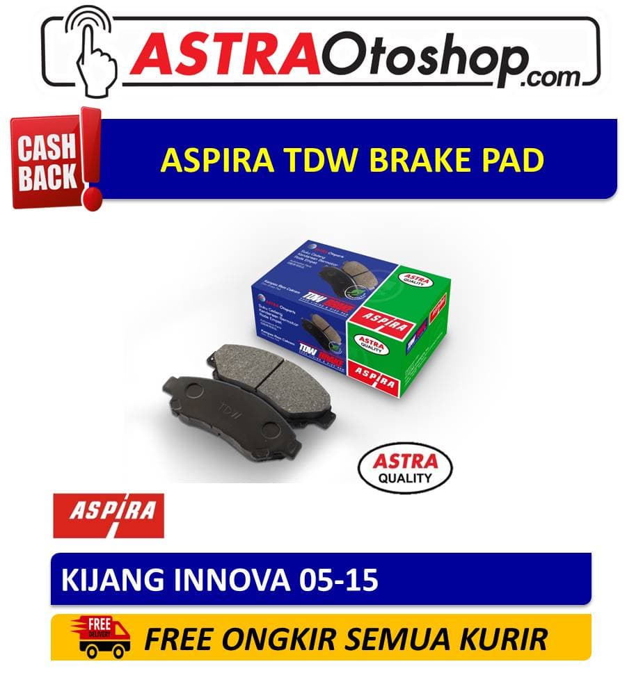[Produk D] Brake Pad Aspira TDW untuk Mobil: KIJANG INNOVA 05-15