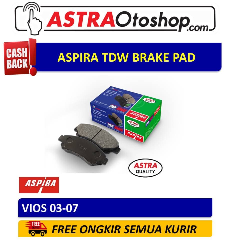 [Produk E] Brake Pad Aspira TDW untuk Mobil: VIOS 03-07