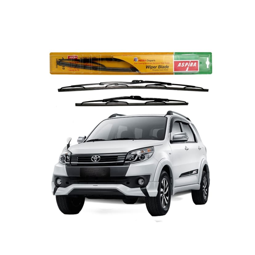 Wiper Blade ASPIRA untuk Toyota Rush, Daihatsu Terios (Ukuran 18 dan 21 inch)